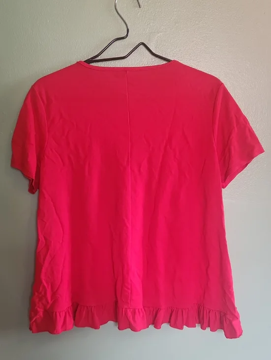 Red Ruffle Tee - Picture 2 of 2